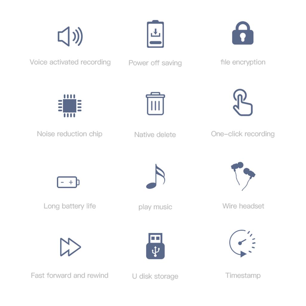 S25 Mini Voice Recorder Portable Keychain Digital Rectangle Dictaphone USB Audio Sound Recorder