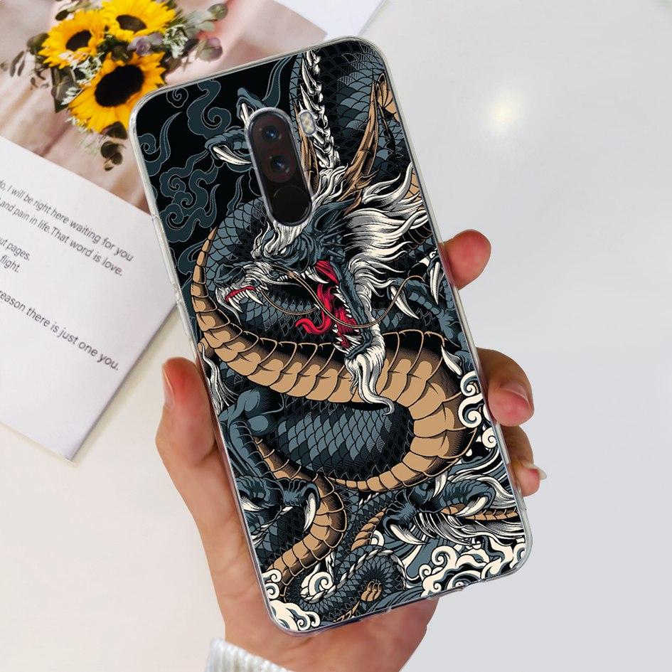 6,81" Чехол для Xiaomi Mi Pocophone F1 Силиконовая задняя крышка Модный ТПУ чехол для телефона Для Xiaomi Poco F1 Чехлы PocofoneF1 Мягкий бампер