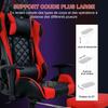 Fauteuil de bureau - FOXSPORT - Réglable - Repose-pieds - Cuir Rouge