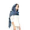 Men Shawl Scarf Lightweight Solid Color Long Scarf Shawl Retro Cotton Linen Outdoor Neck
