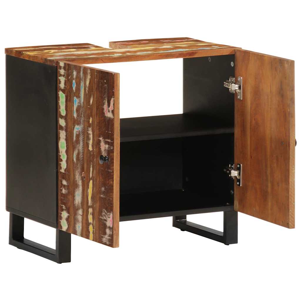 Washbasin Cabinet in Reclaimed Solid Wood and Wood Based Material