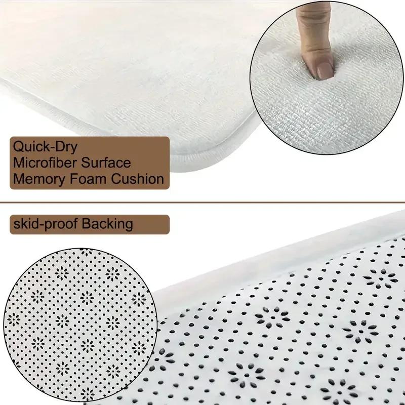 Christmas Themed Door Mat With Festive Patterns Bells Reindeer Sleigh NonSlip Durable Entrance Rug Indoor Outdoor Home Decor