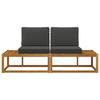 Outdoor Corner Sofa 2 Pieces Natural and Anthracite Solid Acacia Wood