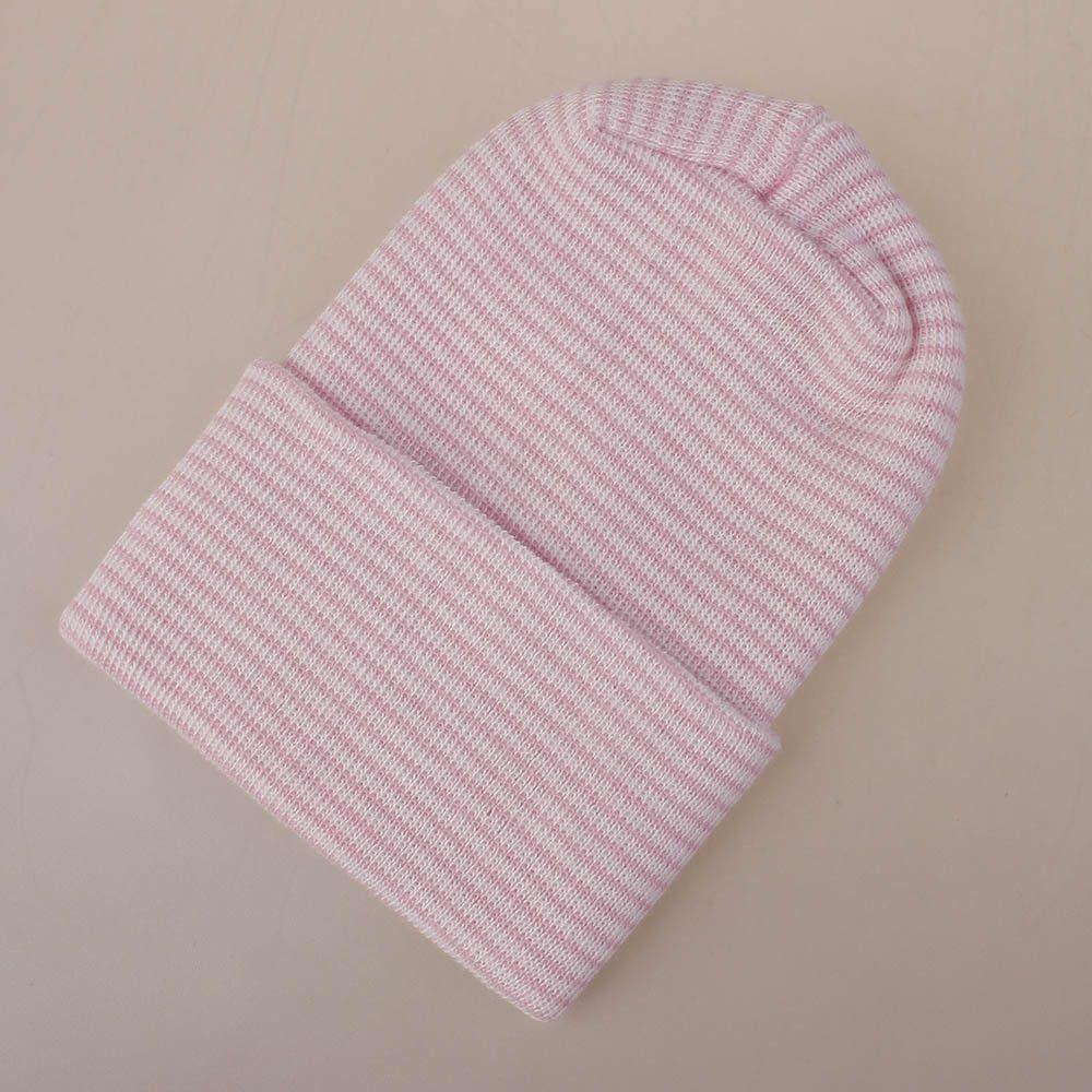 Cotton Nursery Cap Infant Striped Fetal Hat Newborn Hospital Cap Beanie Hat Baby Boy Girl Hat