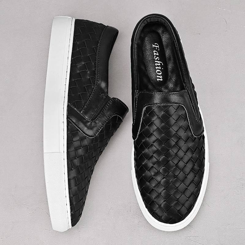 Men's Casual Shoes Slip-On Loafers Low Breathable Light Fashion Shoes for Men Walking White Shoes Zapatos De Hombre Hollow Out