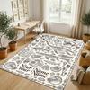 Dinosaur Theme Crystal Velvet Rug Personalized Custom Name Text Soft Floor Mat Home Decor