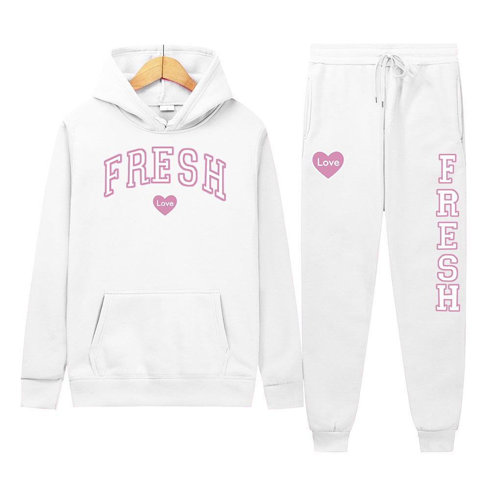 Unisex Y2K Hip Hop Velvet Hoodie & Sweatpants Set - Casual Autumn/Winter Streetwear