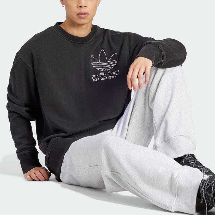 adidas Мужская толстовка с круглым вырезом Adicolor Черная Originals IU2350