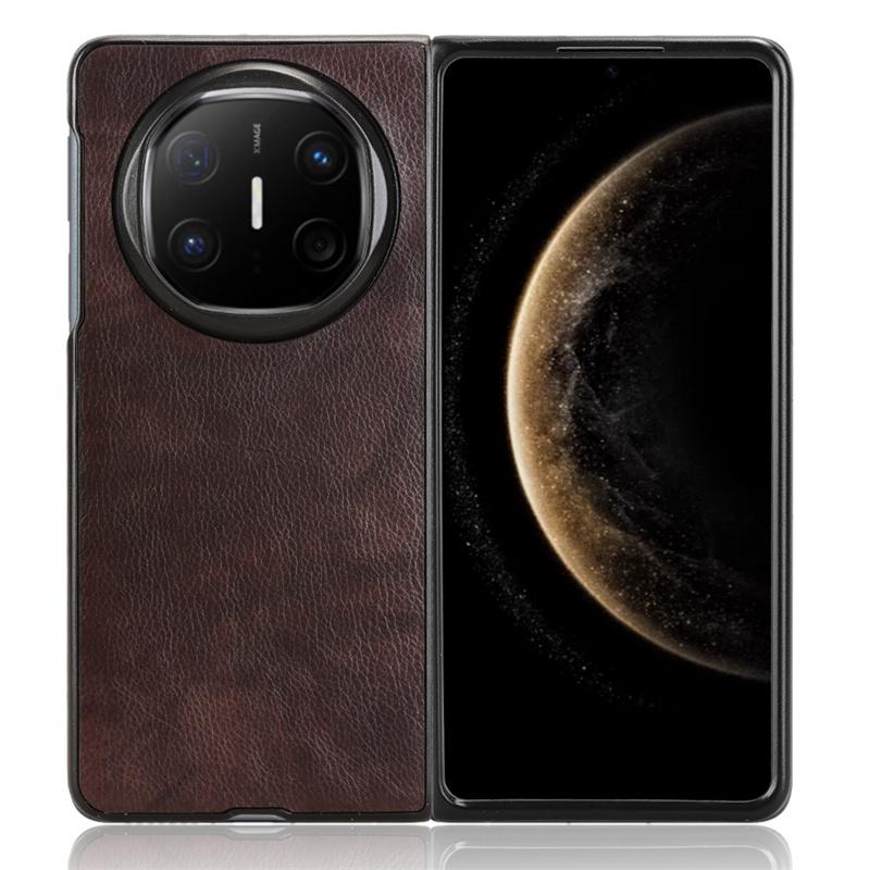 Для Mate X6 Litchi Grain Leather Skin Pattern PU и PC Book Cover Для Mate X6 Противоскользящая защитная задняя крышка