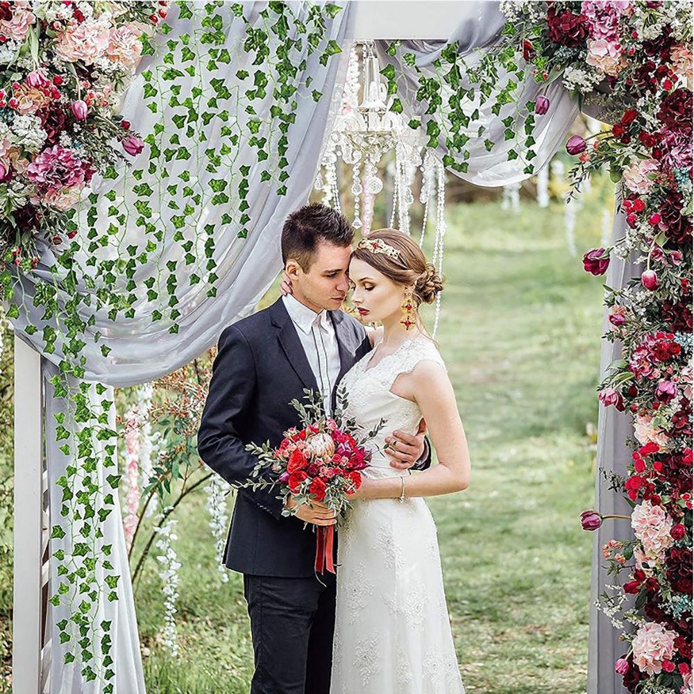 220 м зеленые искусственные листья плюща DIY гирлянда шелковая настенная лоза искусственные растения фестиваль сад дома вечеринка свадьба украшения