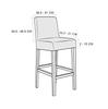 Cover For Bar Stool, Velvet, Light Gray