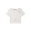 One Luxe Logo Print Comfortable Quick-Dry Soft Casual Short Sleeve T-Shirt Women Tops Sail-White HF6182133