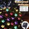 5M/7M Outdoor Courtyard Solar Fairy Lights Cherry Blossoms Solar String Lights Christmas Decorative Lighting Lamp