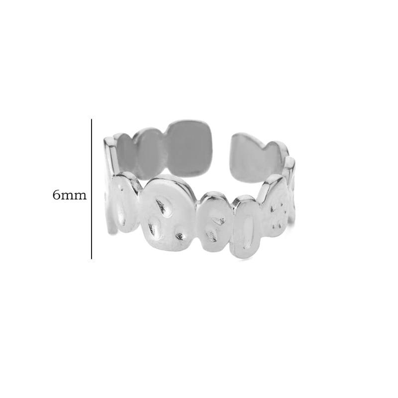 Individual Cold Wind Adjustable Ring Niche Lava Design Sense Simple Silver Fashion High Sense Open Ring
