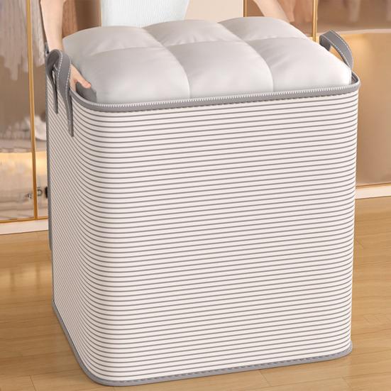 Большая вместительная корзина для хранения одежды с укрепленными ручками, застежка-молния, водонепроницаемая сумка для хранения одежды большого размера