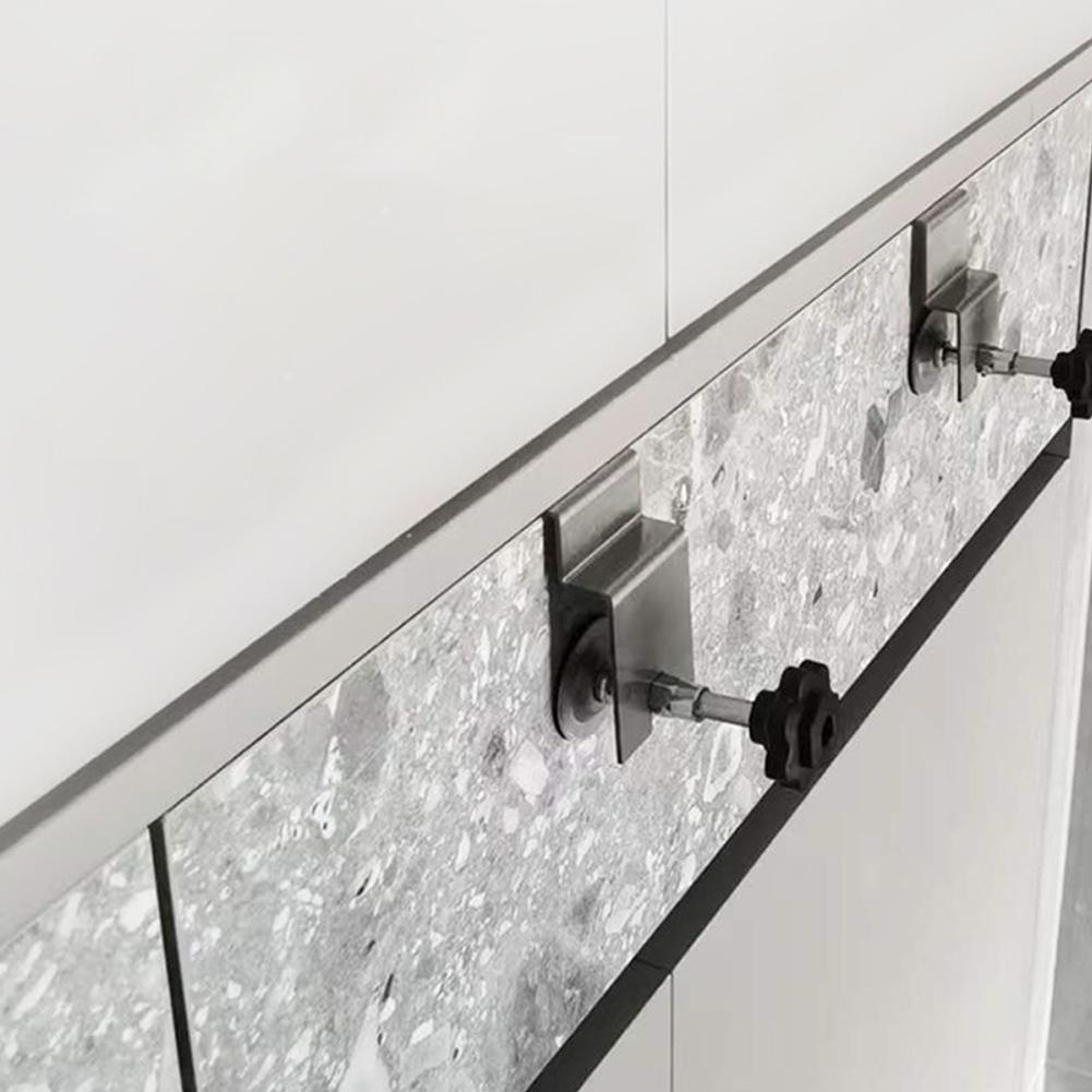 Зажимы для передней панели ящика, регулируемые для крепления серебристого цвета