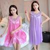 Women Nightgown Sexy Babydoll Robe Dress Silk Lingerie Sleepwear Nightdress