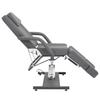 Cosmetic Chair Faux Leather Gray 180 x 62 x 78 cm