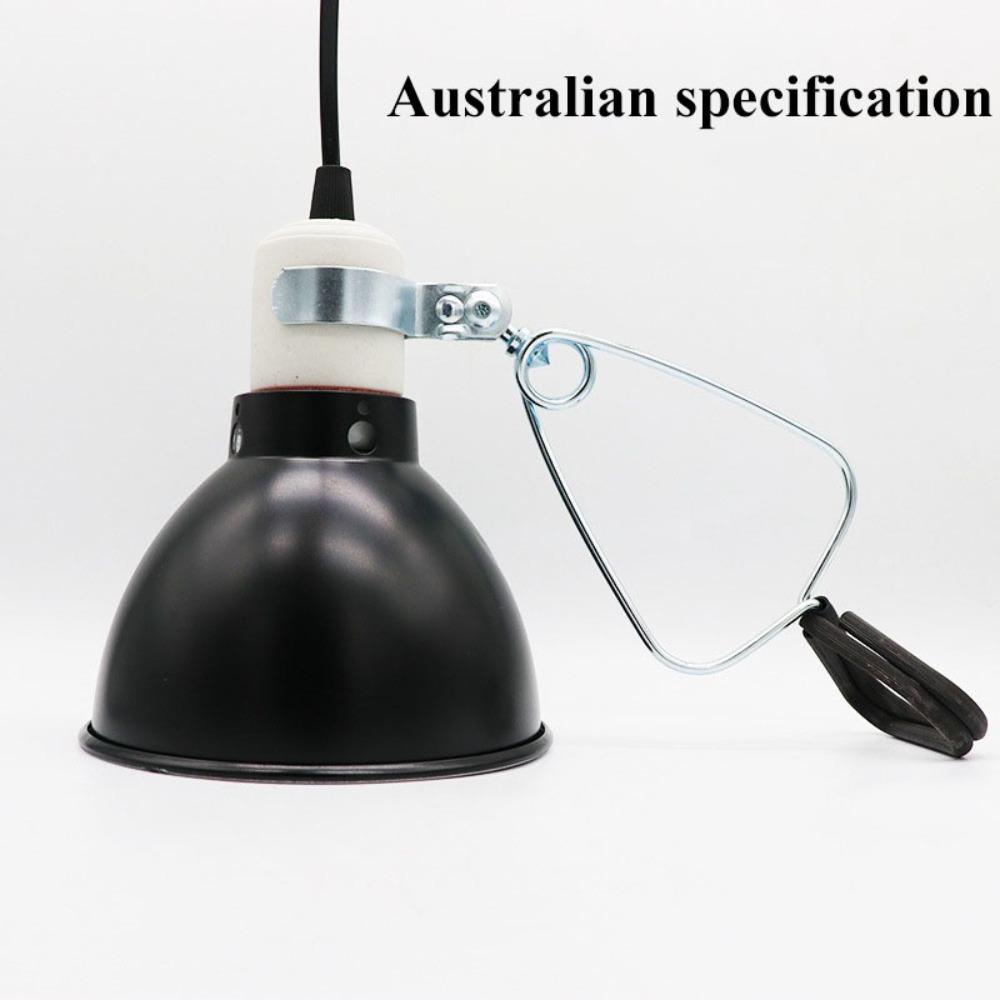 Black Reptile Heating Lamp 110-240V UVB Reptile Lamp Lampshade Emission Lamps  Reptile Terrarium