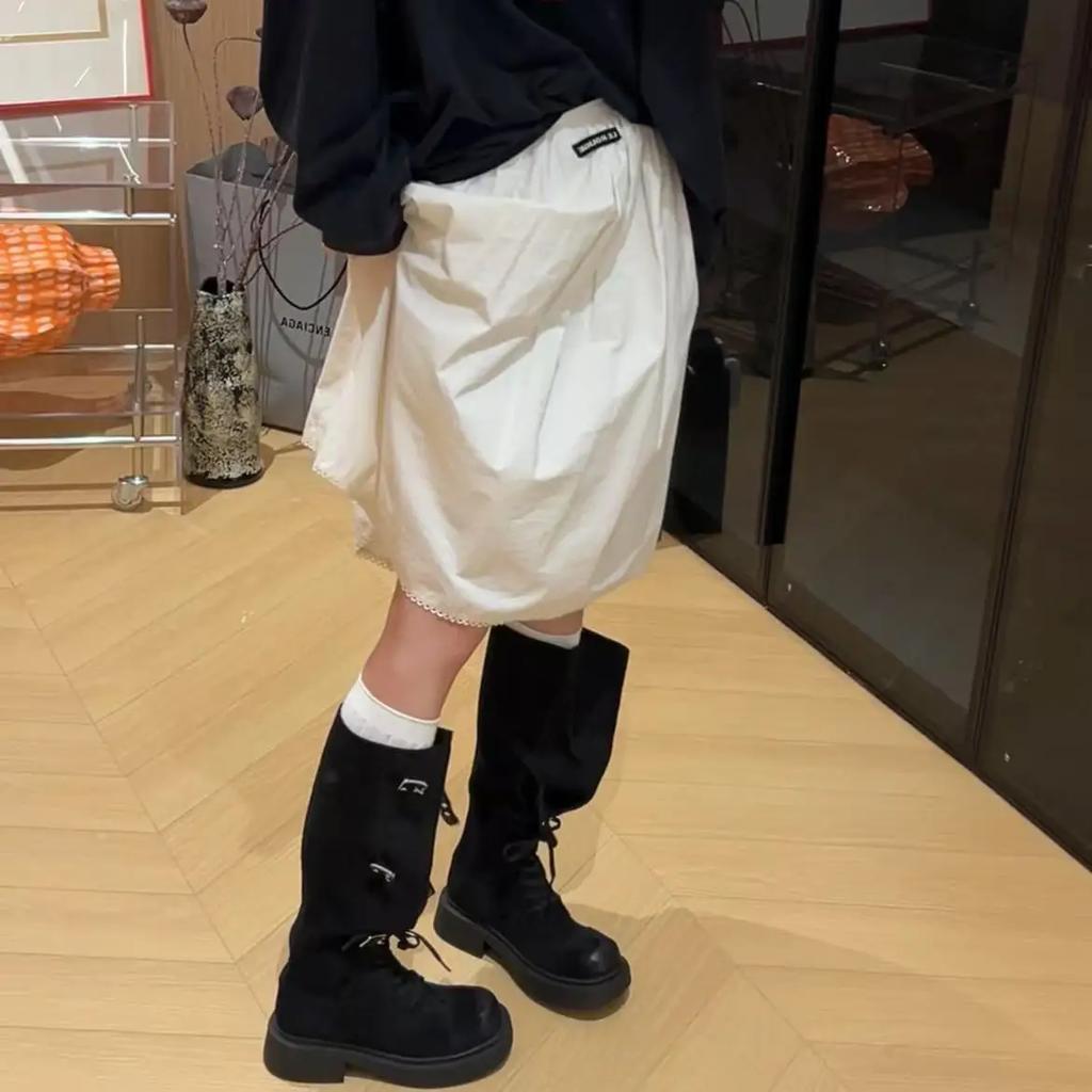 Женские ботфорты до колена Осенние Новые Гладиаторские Рыцарские Сапоги Модные Нескользящие Платформа Пряжка Уличные Высокого Качества Botas Mujer