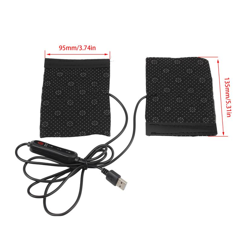 12V USB Motorcycle Heating Handlebar Cover 3 Gears Heated Handgrips Electric Heated Handle Cover for Scooter ATV ADV Moped Parts