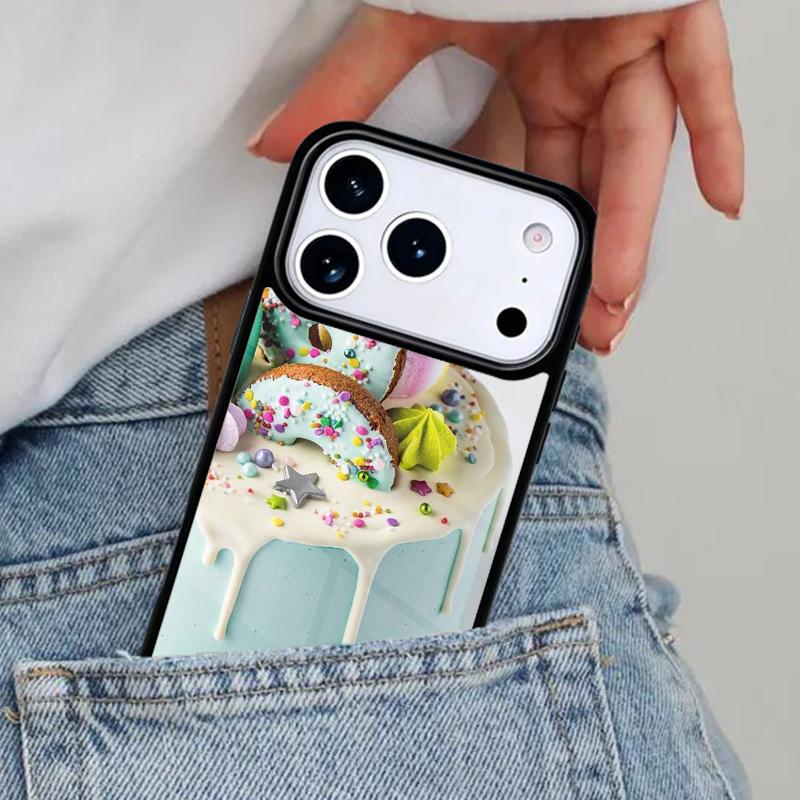 Чехол для телефона 'Тортовое искусство' Fancy Desert для iPhone 16e 15 14 13 12 17 Pro Max Plus Air 17pro Чехол Coque