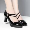 Spring and Autumn Women's High Heels Women's Waterproof Platform Elegant Lightweight Mid-heel Shoes