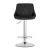 KAST stool - black velvet / chrome base