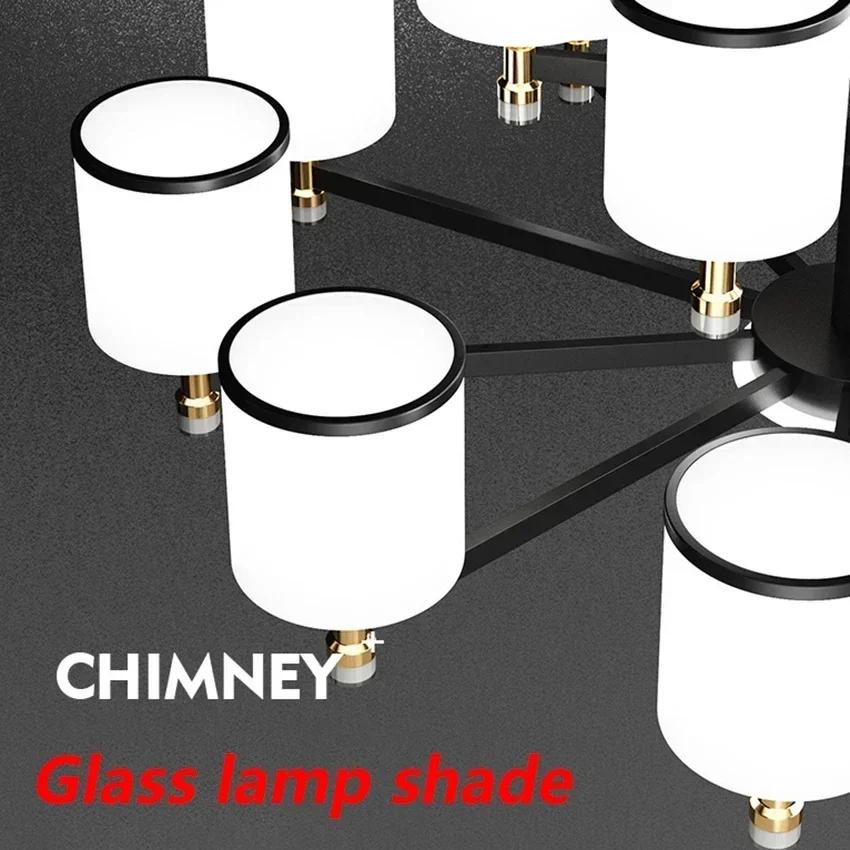 Современная творческая гостиная люстры стеклянный абажур золотисто-черный потолочный светильник столовая отель домашнее освещение украшение