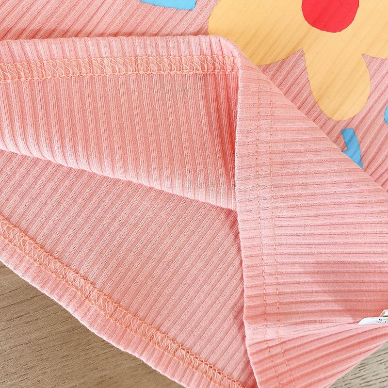 Летний детский свежий детский милый простой жилет без рукавов с принтом ромашки, топ-майка без рукавов для маленьких девочек