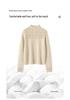 Romantic & Aesthetic High Neck 100% Pure Cashmere Red Sweater – Warm, Soft, Knitted Base Layer for Women