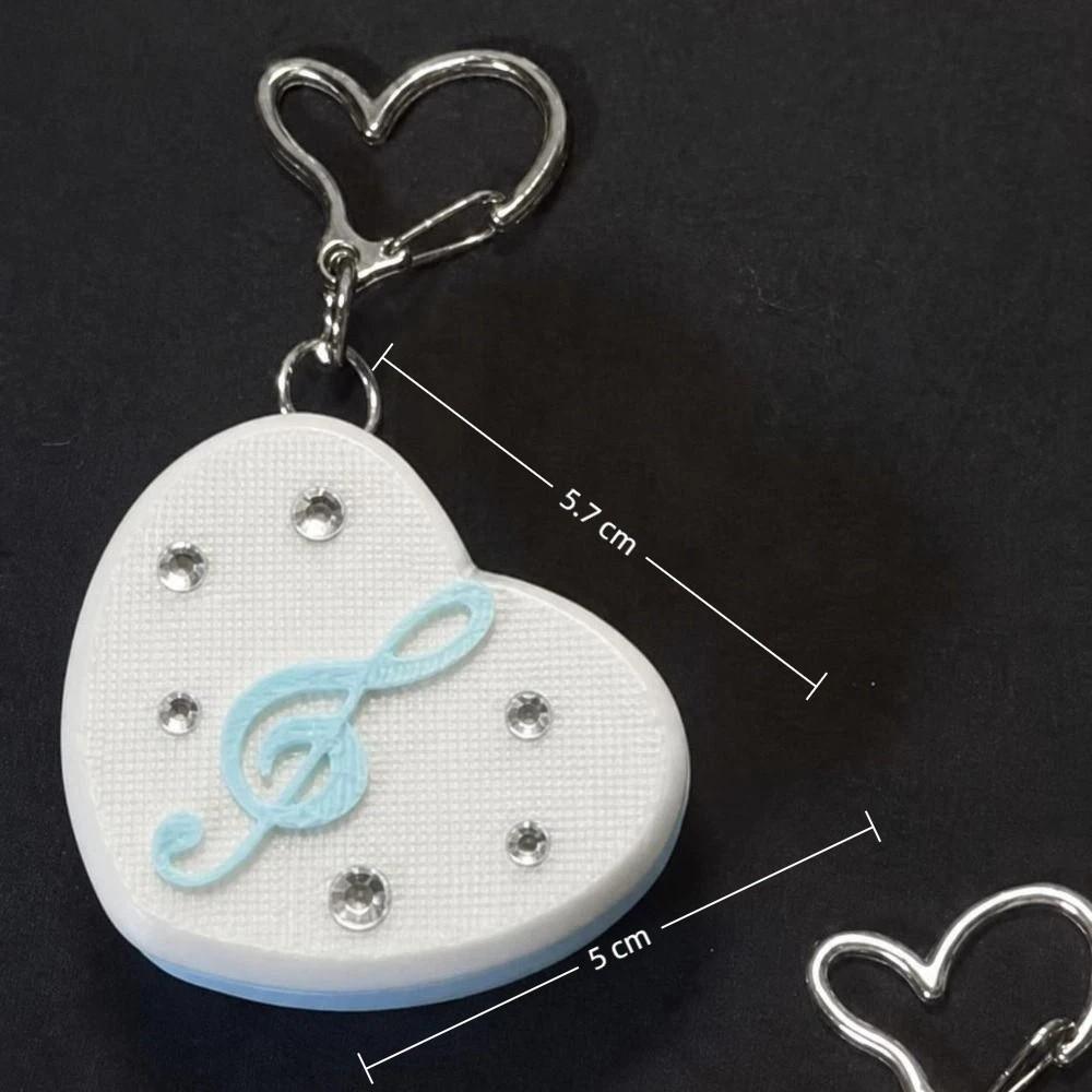 Dopamine Data Cable Storage Box Musical Note Heart Shape Heart-shaped Key Charm Travel Accessory