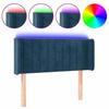 LED Headboard Dark Blue 83x16x78 88 cm Velvet