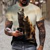 Pattern Retro Casual Street Style Men's 3D Printed T-shirt Sports Outdoor T-shirt Short Sleeved Round Neck Top