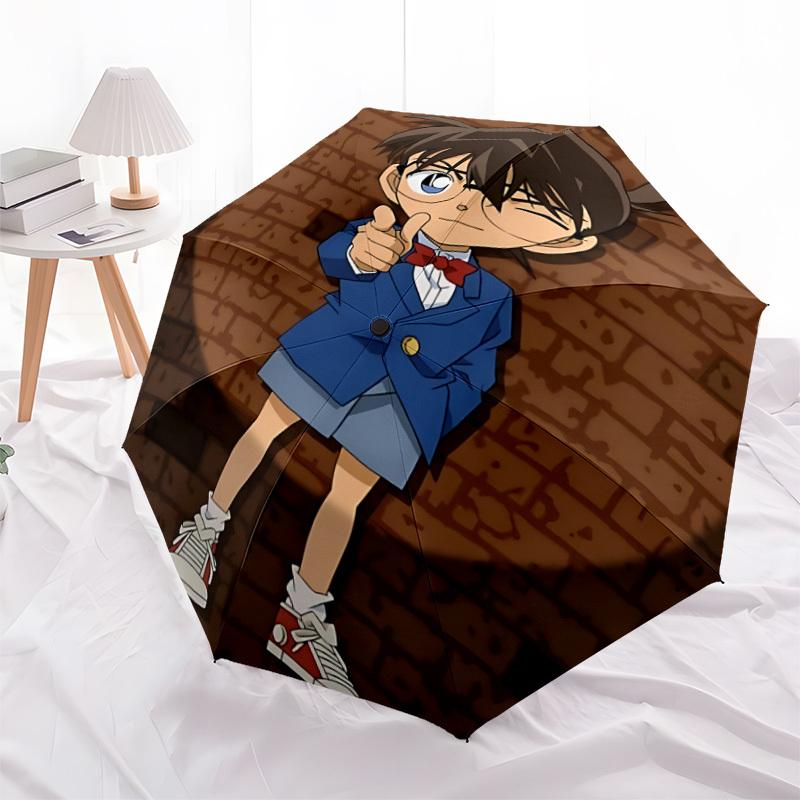 1PC Detective Conan Automatic Folding Umbrella, Sturdy And Durable Automatic Folding Umbrella with 8 Ribs,  a0911049
