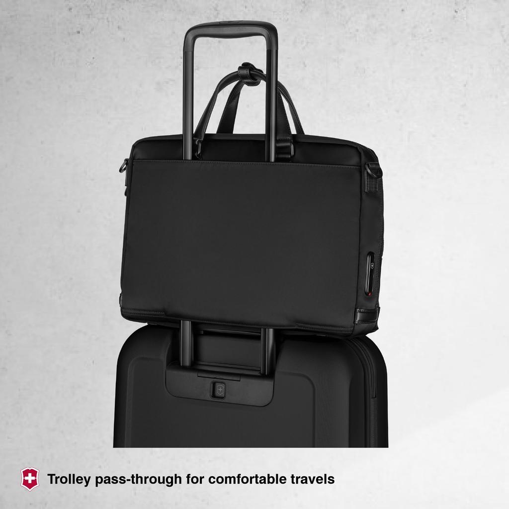 Alox Nero Черный Портфель для Поездок на Работу или 10 Черный 611805 [Victorinox] Портфель, Бизнес, Мужской, Школьный, Легкий, Тонкий, Узкий, 2-сторонний