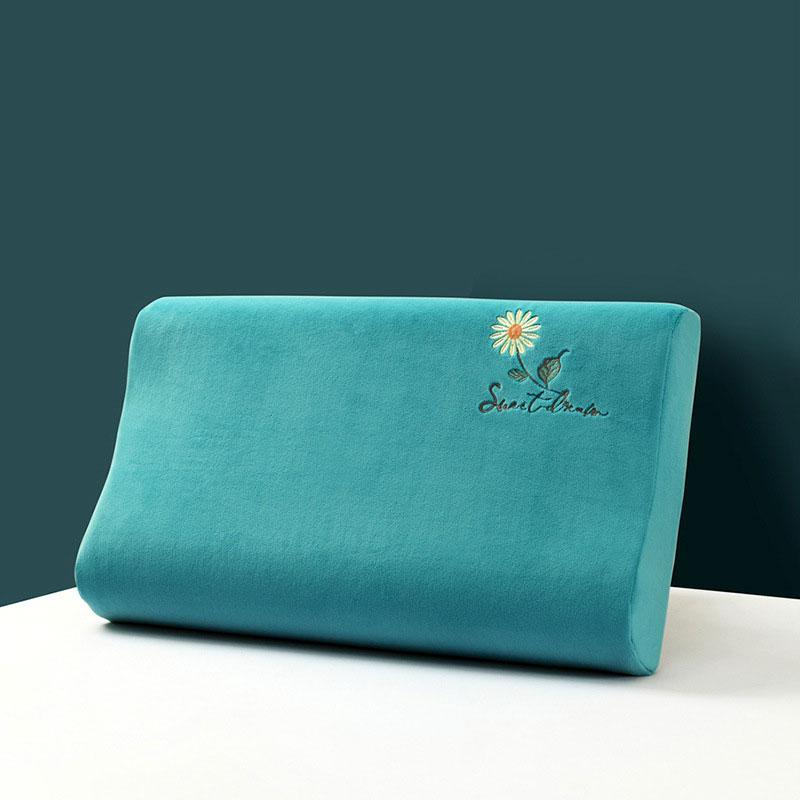 Латексная зимняя термонаволочка Детская бархатная стираная детская наволочка с эффектом памяти Вышитая однотонная плюшевая наволочка