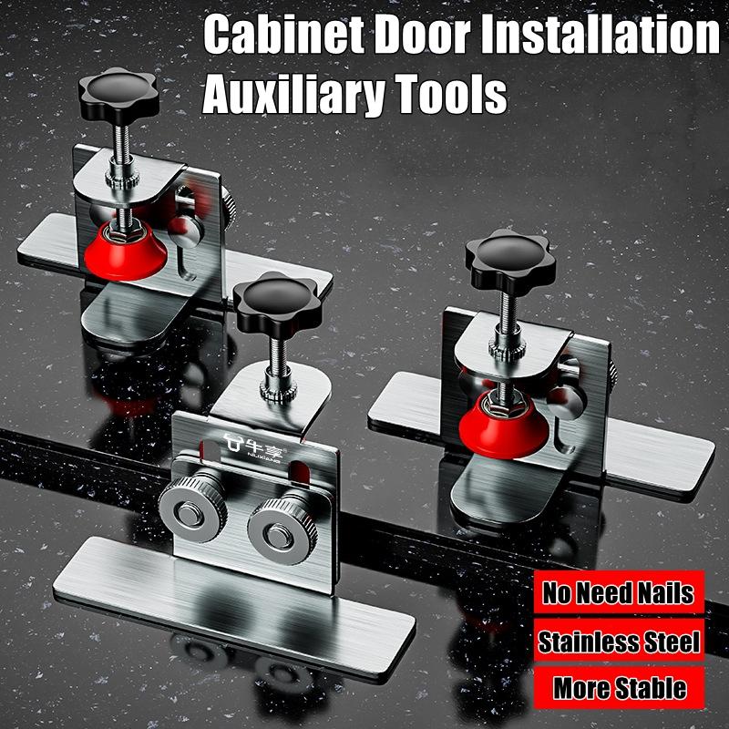 Cabinet Door Installation Tool Stainless Steel Cabinet Frame Fixture Household Portable Cabinet Door Mounting Jig Bracket
