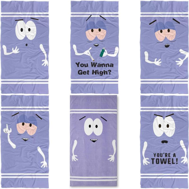 Пляжное полотенце с узором из South Park, ультрамягкое, из микрофибры, для плавания и бассейна