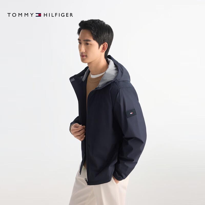 Tommy Hilfiger Мужская ветрозащитная водонепроницаемая куртка с капюшоном на сезон весна-лето 2025