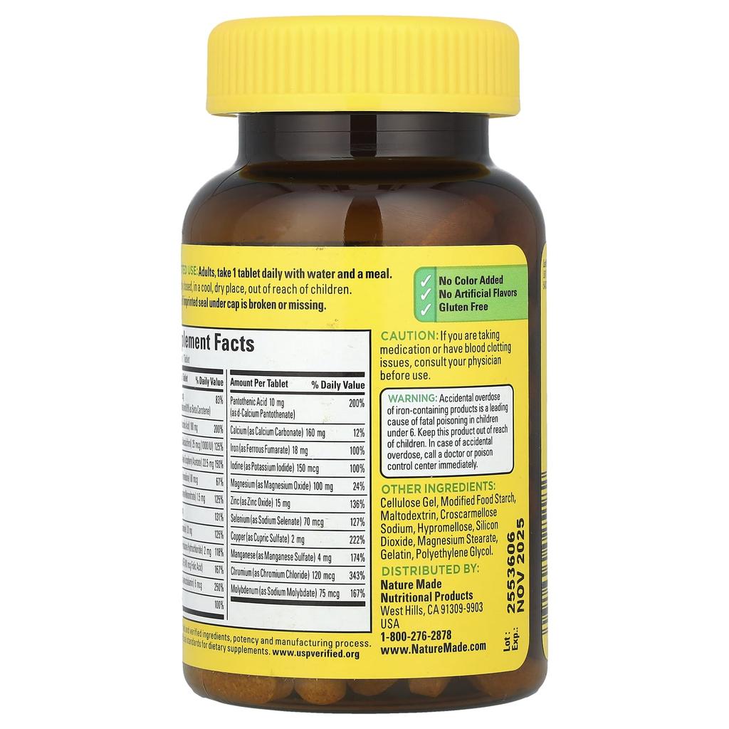 Multivitamin with Iron, 130 Tablets