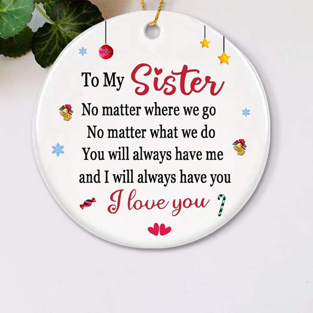 Sister Christmas Ornaments Sister Gifts For Christmas,Sister Ornament For Christmas Tree, Christmas Sister Ornaments,Sisters Gifts From Sister