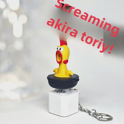 Музыкальный брелок с изображением кричащей курицы: Игрушка для снятия стресса с цыпленка из мультфильма «Бобо»