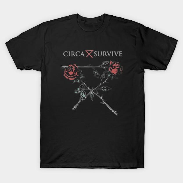 Asian Size Men Print T-shirt The Circa Survive No-Cut Heat Transfer Print Cotton Tshirt