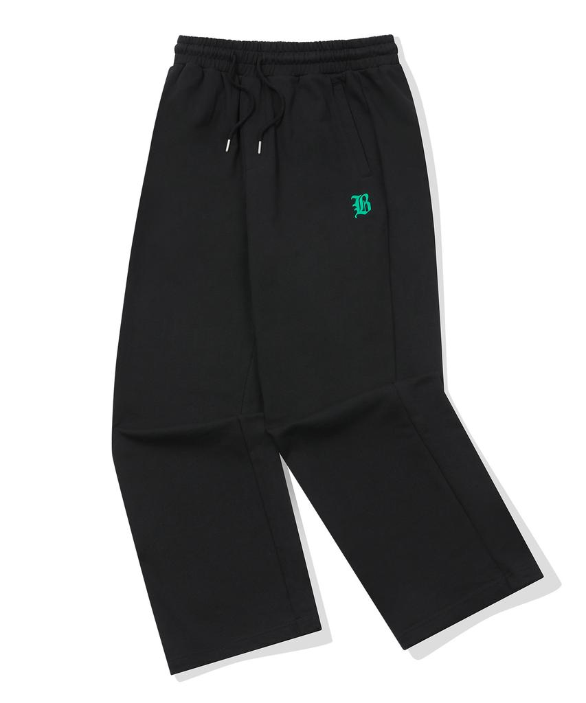 BEENTRILL B Gothic Logo Sweatpants (Black)