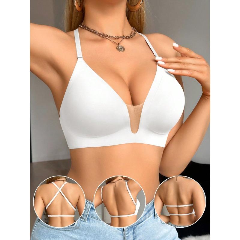 Женский многофункциональный бюстгальтер Beauty Back Сексуальный бюстгальтер-халтер с открытой спиной Большие размеры Бюстгальтер пуш-ап