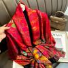 New Luxury Brand Silk Scarf Women Summer Beach Satin Shawl Design Wrap Print Hijab Spring Large Headscarves Stoles Bandana 2022