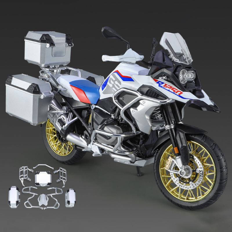 1/9 R1250 GS ADV Литой Сплав Гонки Мотоцикл Коллекционные Модели Уличный Спортивный Мотоцикл Модель Симуляция Со Световым Сбором Детский Подарок