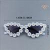 Kids Flower Sunglasses Girls Cat Eye Frame Glasses Children Cute Daisy Shades Outdoor UV Protection Party Eyewear