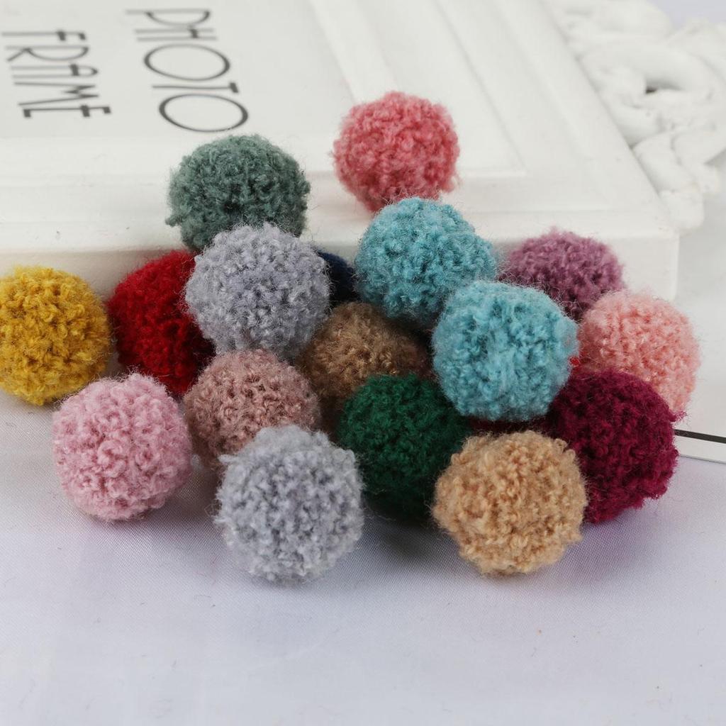 15/20mm Colorful Pompoms Dolls Garment Handmade Material Soft Fluffy Pom Poms Ball For DIY Kids Toys Accessorie